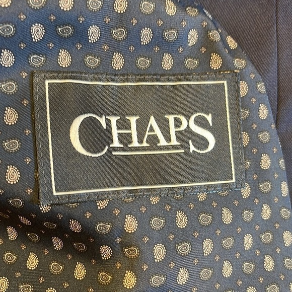 Chaps navy blue lined 50R back vent 2 button blazer - Picture 9 of 9